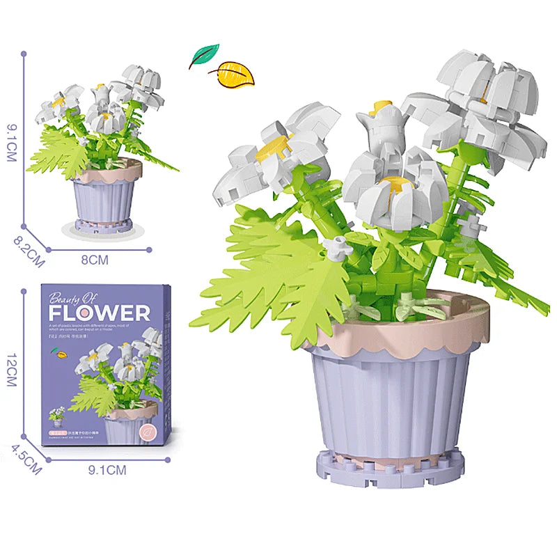 Valentines day building flowers